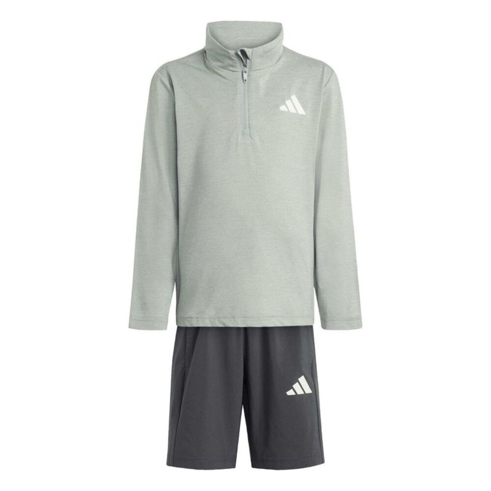 Adidas Childrens/Kids Logo Tracksuit Set / Green/Black